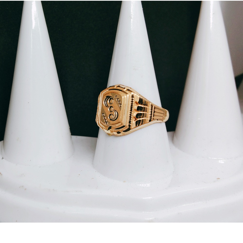 916 Gold Modern Design Gents Ring