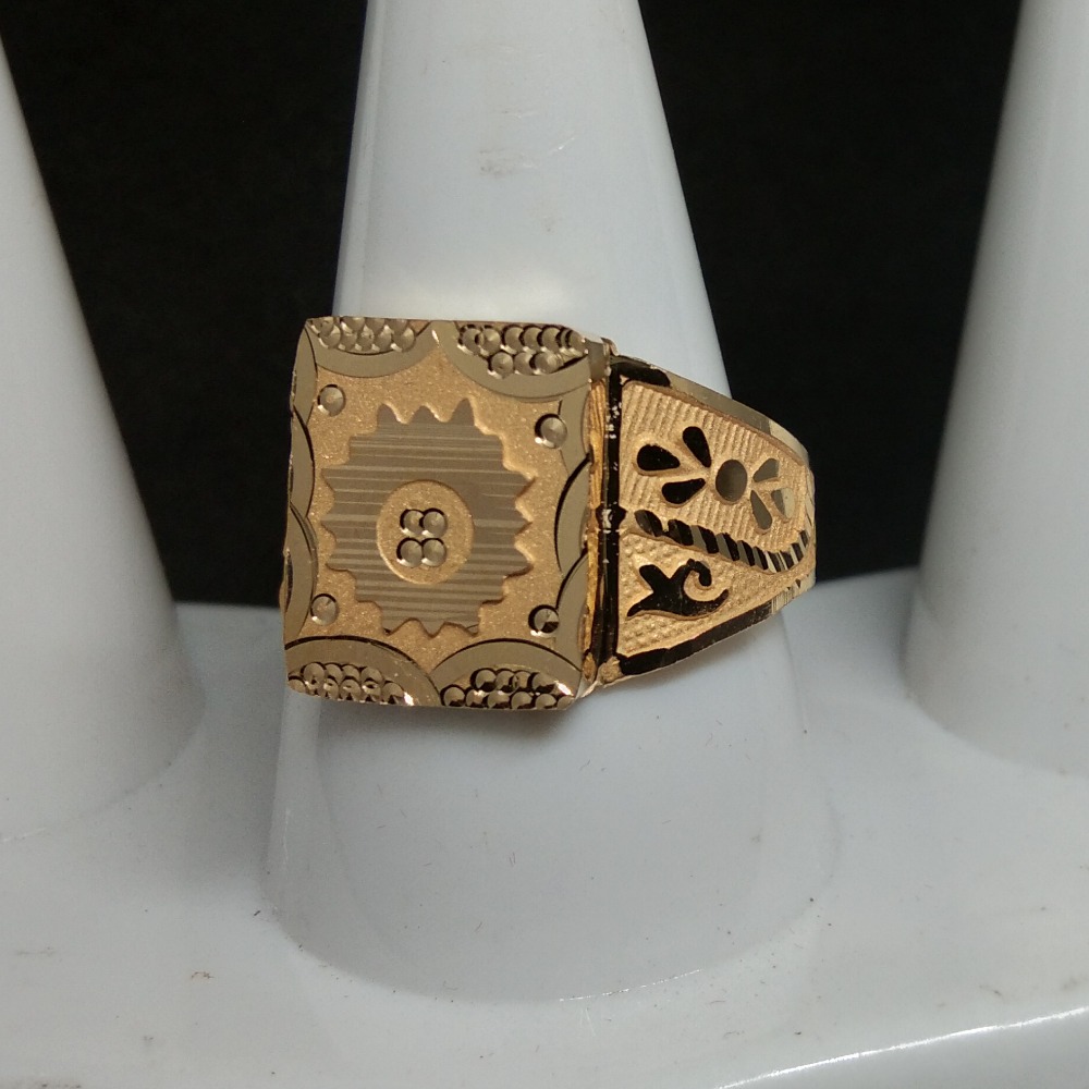22KT Gold Antique Surya Gents Ring
