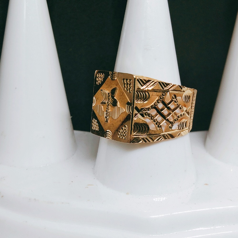 916 Gold Designer Wedding Gents Ring