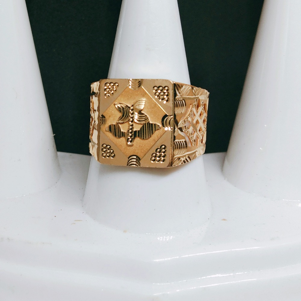 916 Gold Butterfly Design Fancy Gents Ring