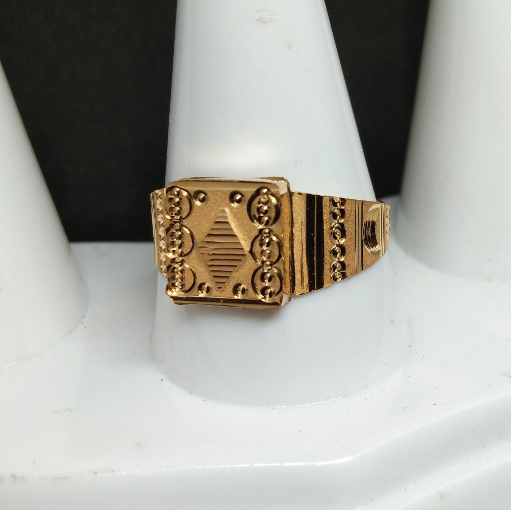 916 Gold Designer Gents Ring