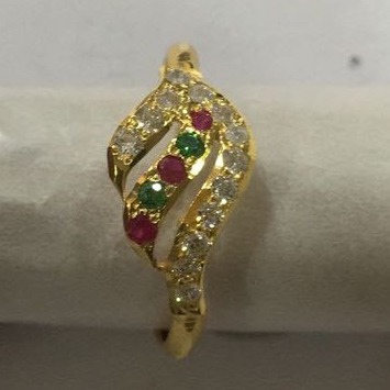 916 Gold Multi Color Diamond Ring