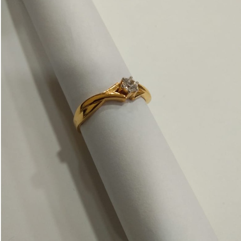 916 Yellow Gold Plan Ladies Ring