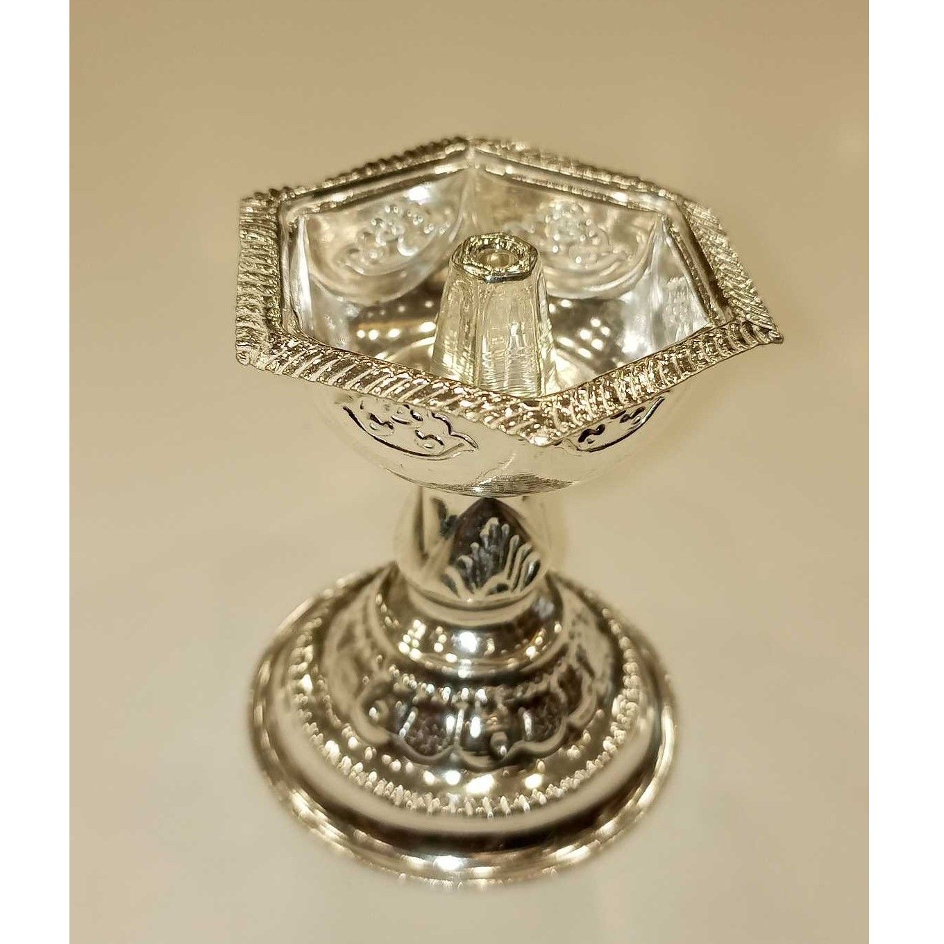 Silver fancy diya