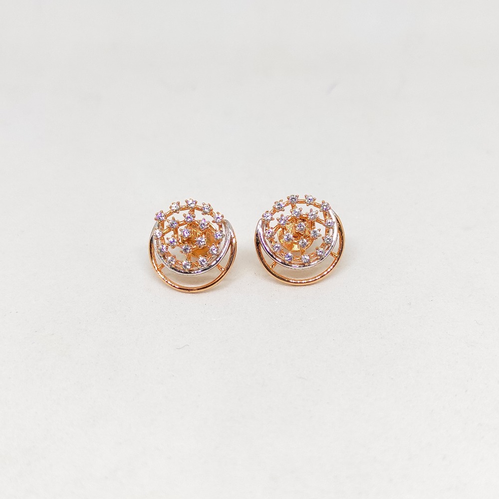 Rose Gold CZ Diamond Earring