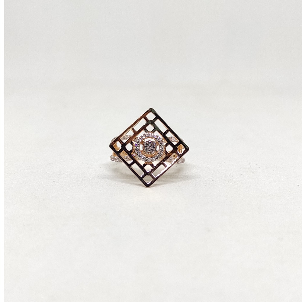 18k Rose gold Square design ring