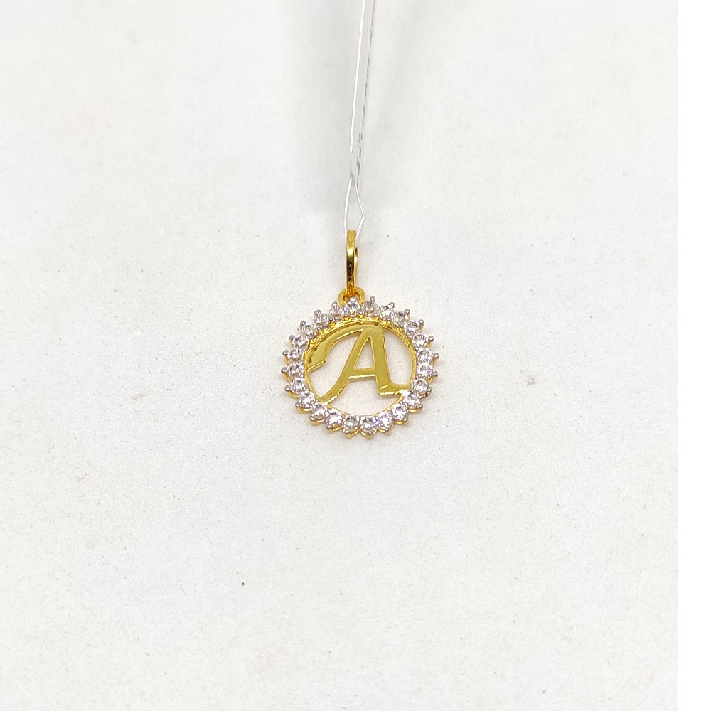 18k Gold a Alphabet Pendant