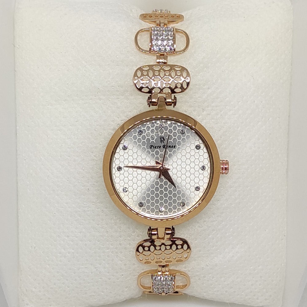 Rose Gold CZ Stone Watch