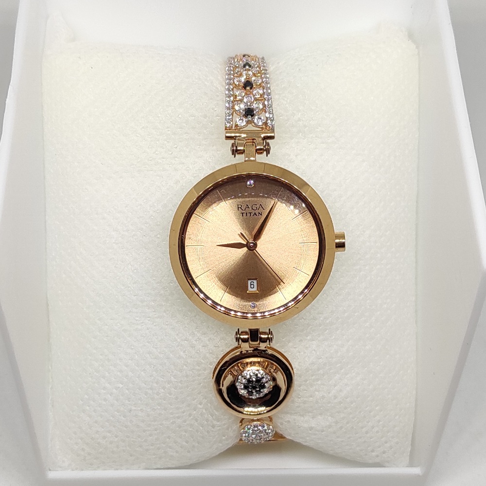 Rose Gold CZ Raga Model Watch
