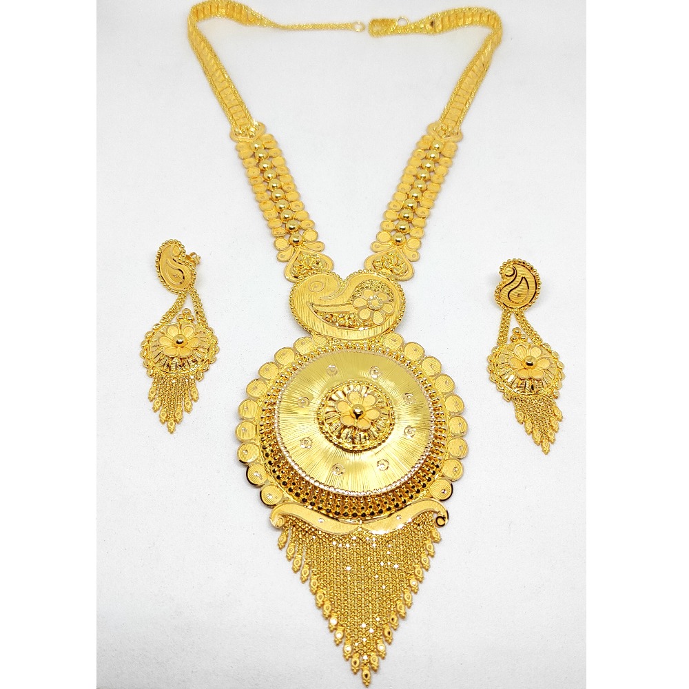 22k gold  Plain long  Necklace set