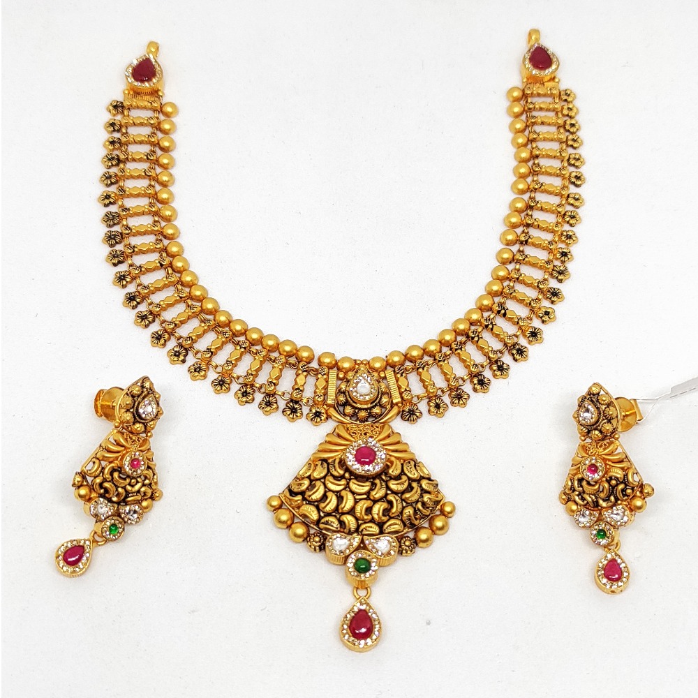 Antique Stone and Kundan Work Set