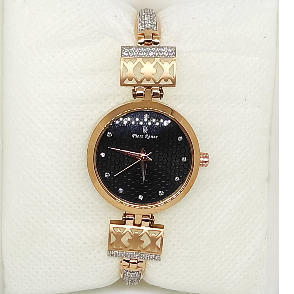 Rose Gold C Z Stone Watch
