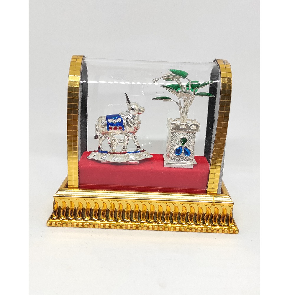 Silver Cow & Tulsi pot