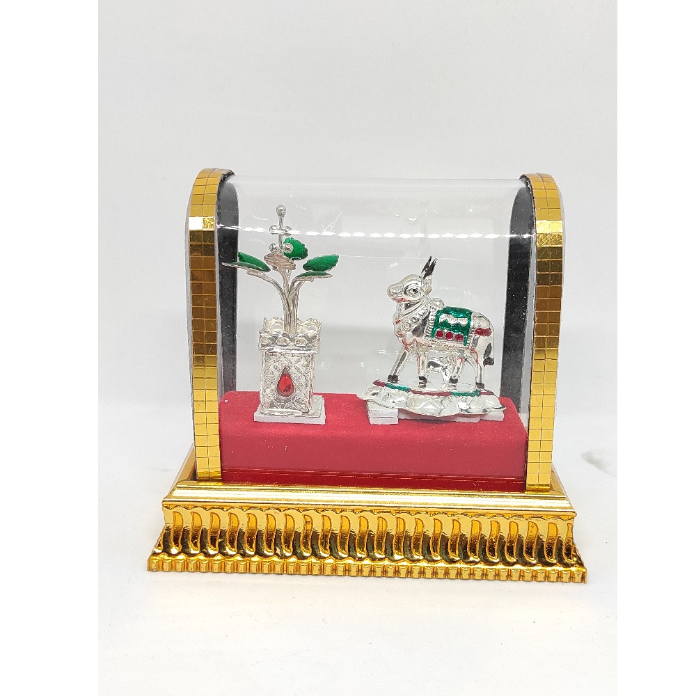 Silver Cow & Silver Tulsi Idol
