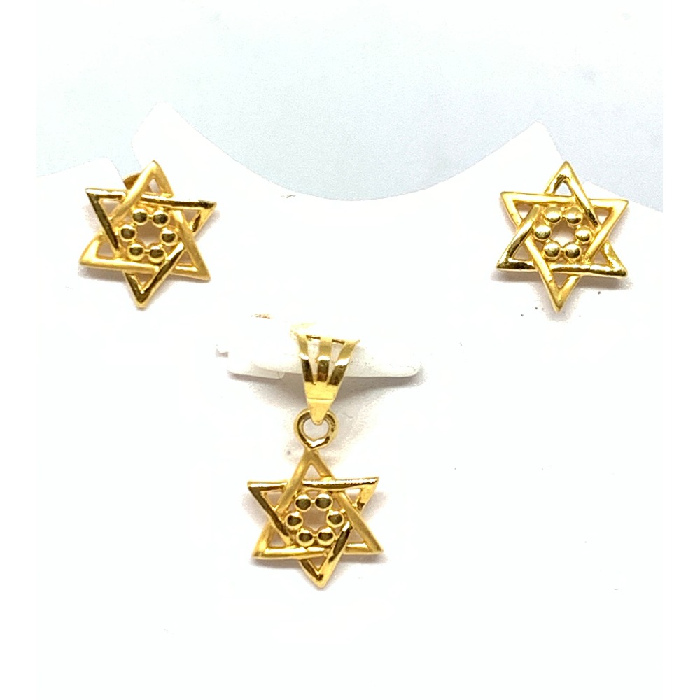 Designer Gold Pendent Set