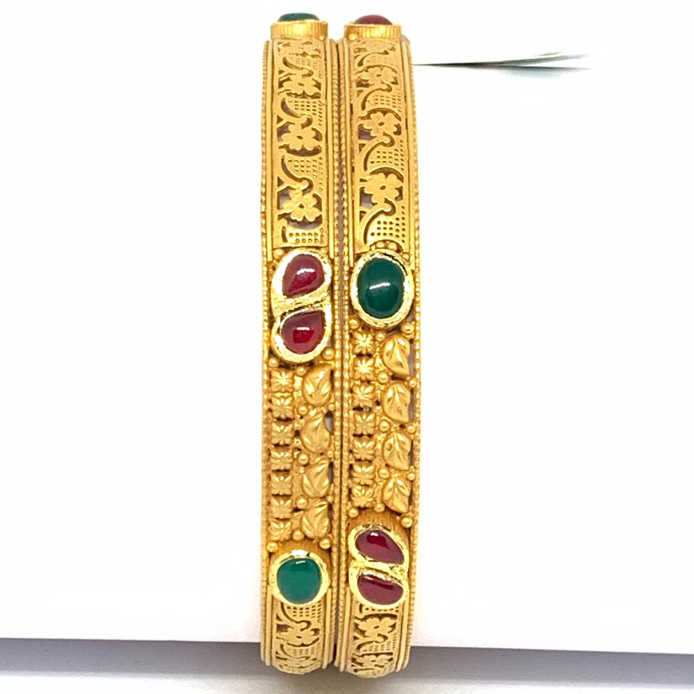 Designer Gold Antique Bangles