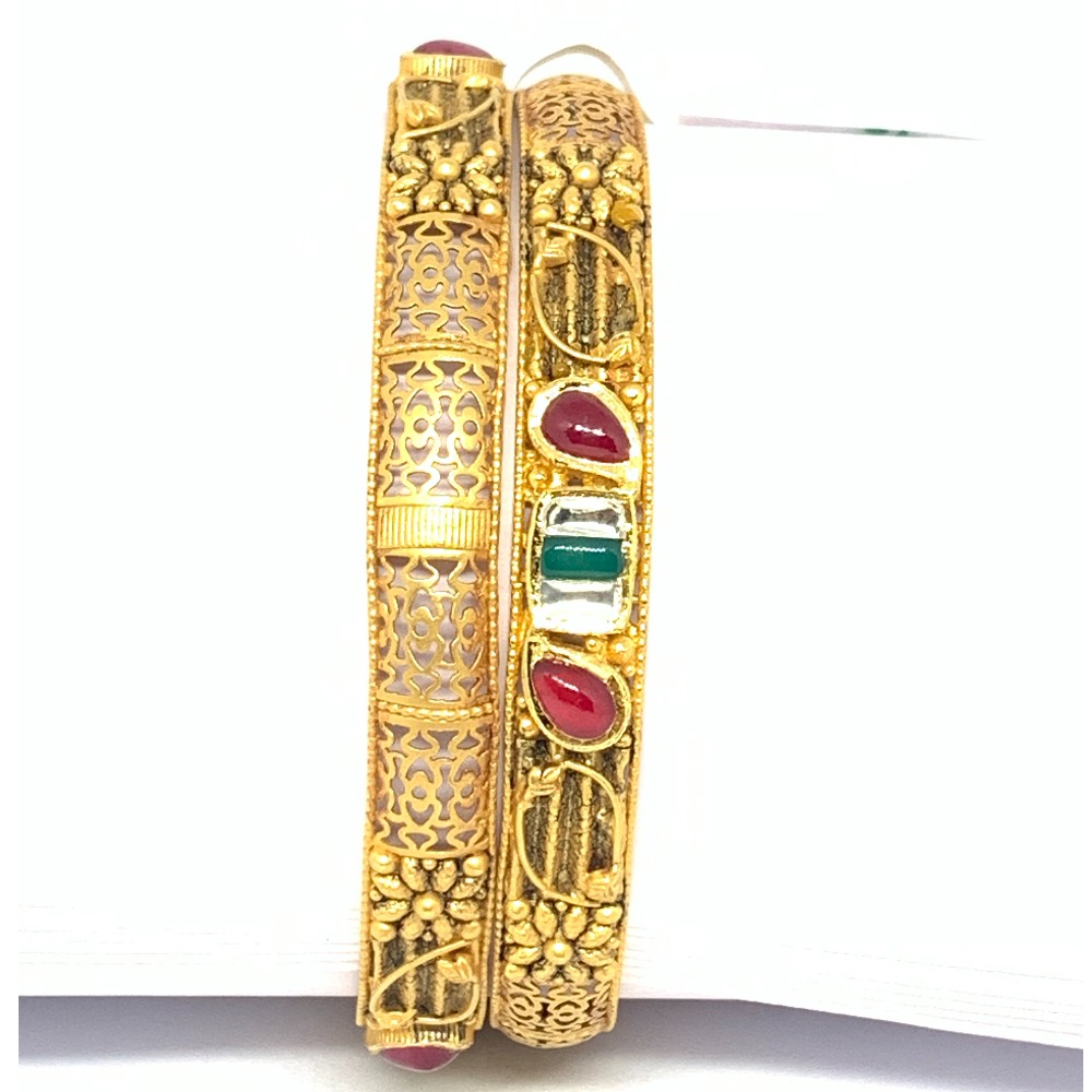 Designer Gold Antique Bangles