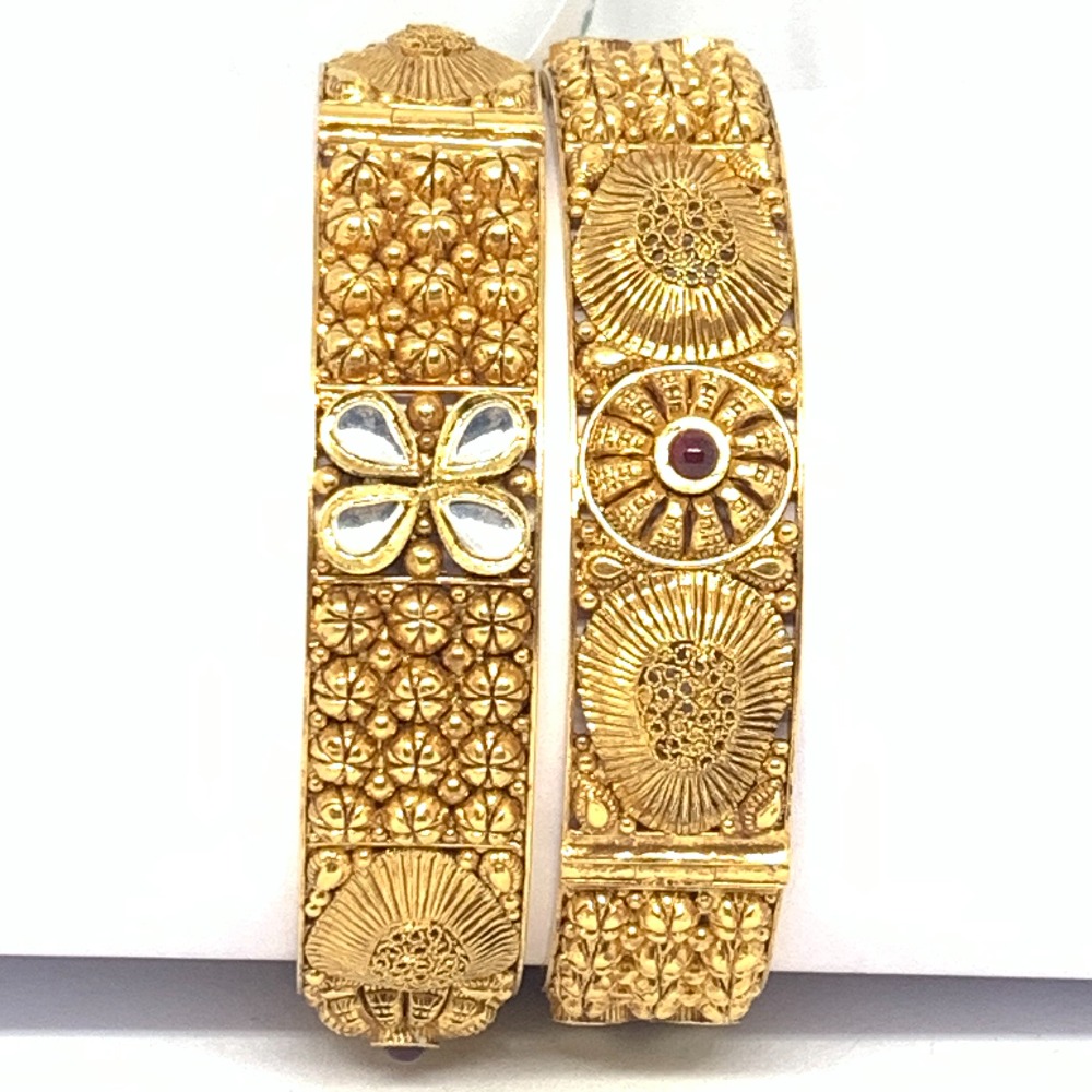 Designer Gold Antique Bangles