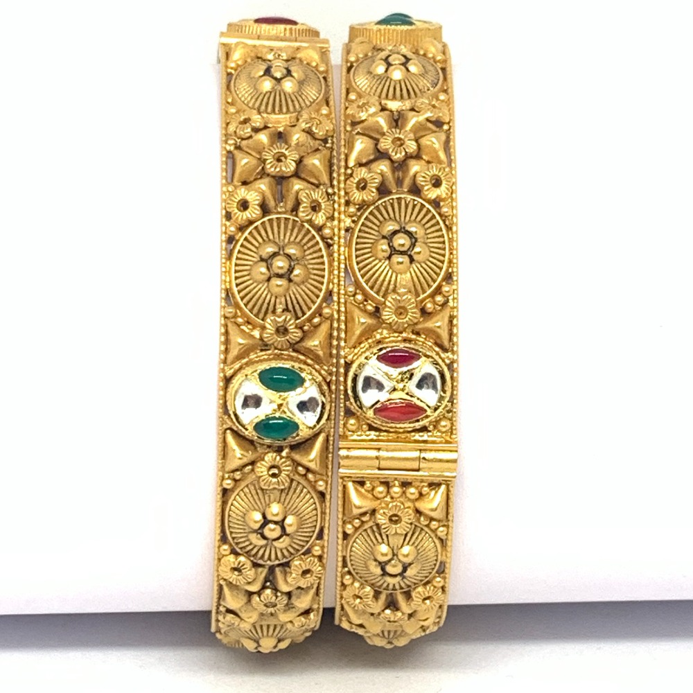 Designer Gold Antique Bangles