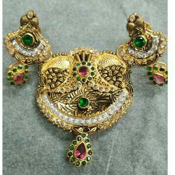 Fancy Gold Antique Mangalsutra Pendant Set