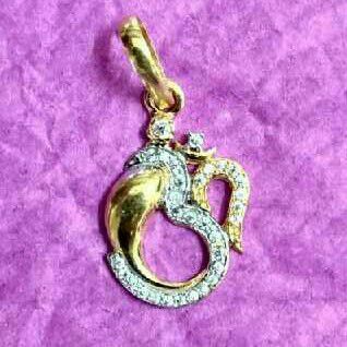 Designer Om Shaped Pendant