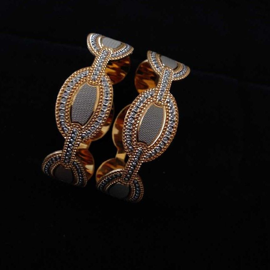 22K Gold Indian CNC Designer Bangles