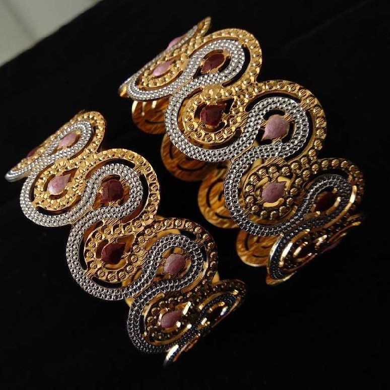 22KT Gold CNC Enamel  Bangles