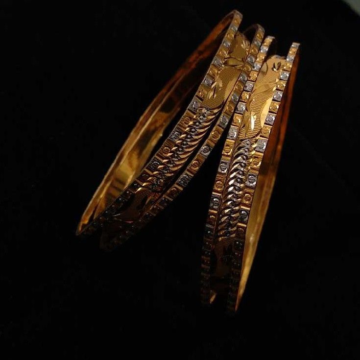 22KT Gold CNC Indian Laser Cut Joint Bangle