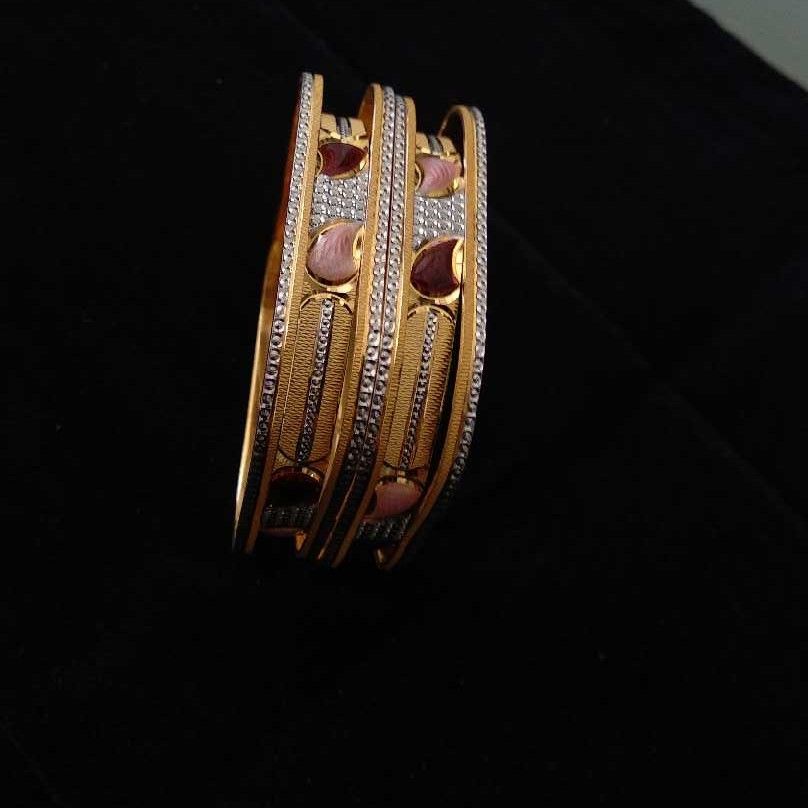 22K / 916 Gold Laser Joint Designer Bangle