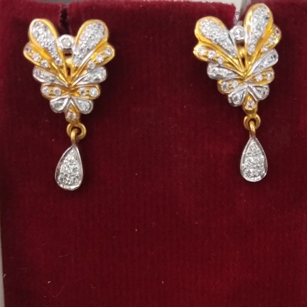 916 Gold Designer hallmarked Earrings PS8683