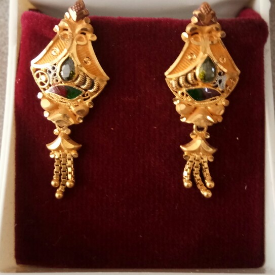 916 Gold hallmark Earring JF4281