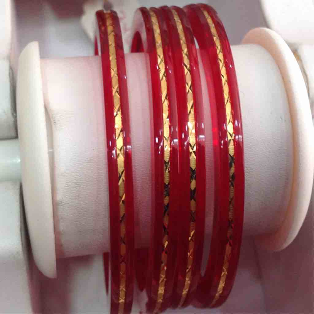 916 handmade gold maroon plastic bangle