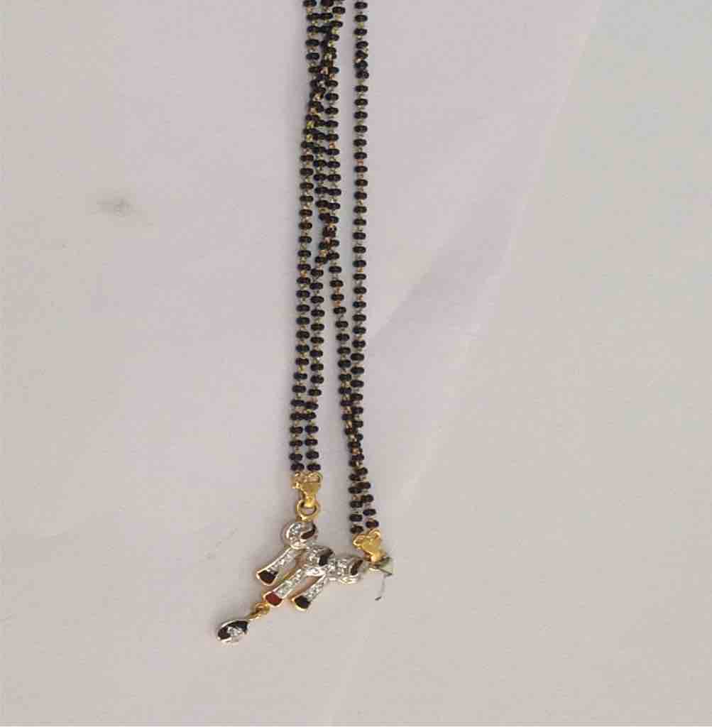 916 Gold Black Beads Mangalsutra