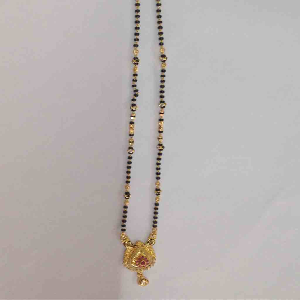 916 Hallmarked gold antique long mangalsutra syj-m003