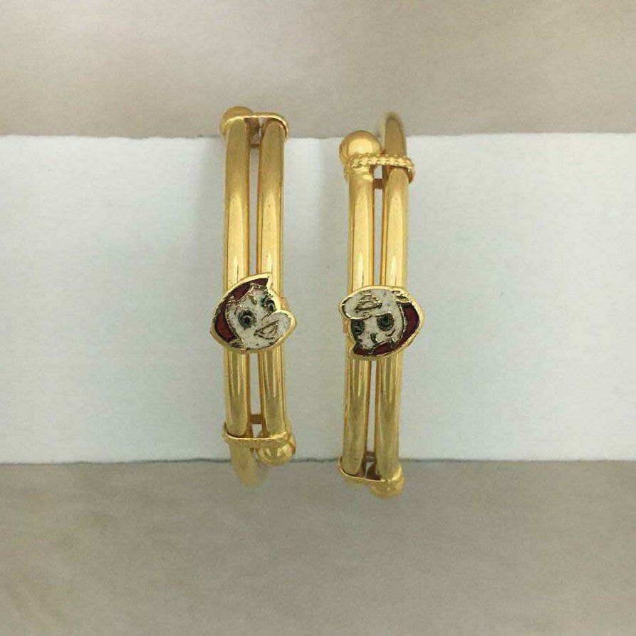 22kt gold kids baccha fancy copper kadli (gabha kadli)