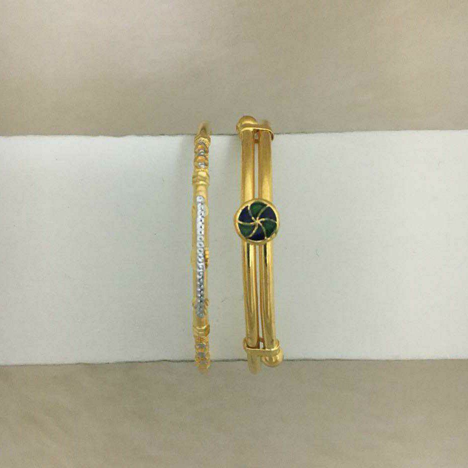 22kt gold kids baccha fancy copper kadli (gabha kadli)