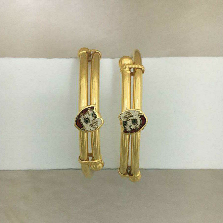 22k Gold Kids Bachha Fancy Copper Kadli (Gabha Kadli)
