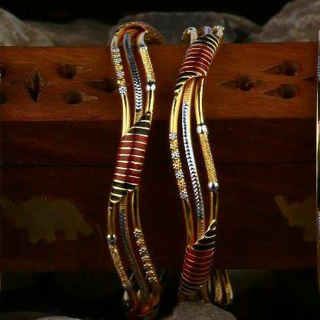 Copper kadli gold fancy design