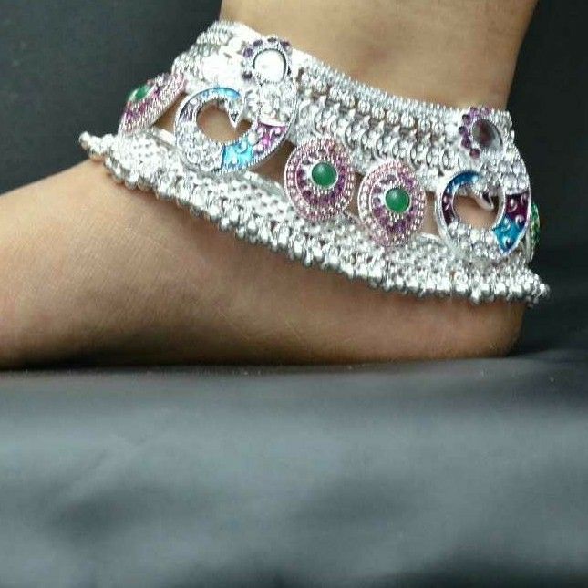 Fancy Silver Payal