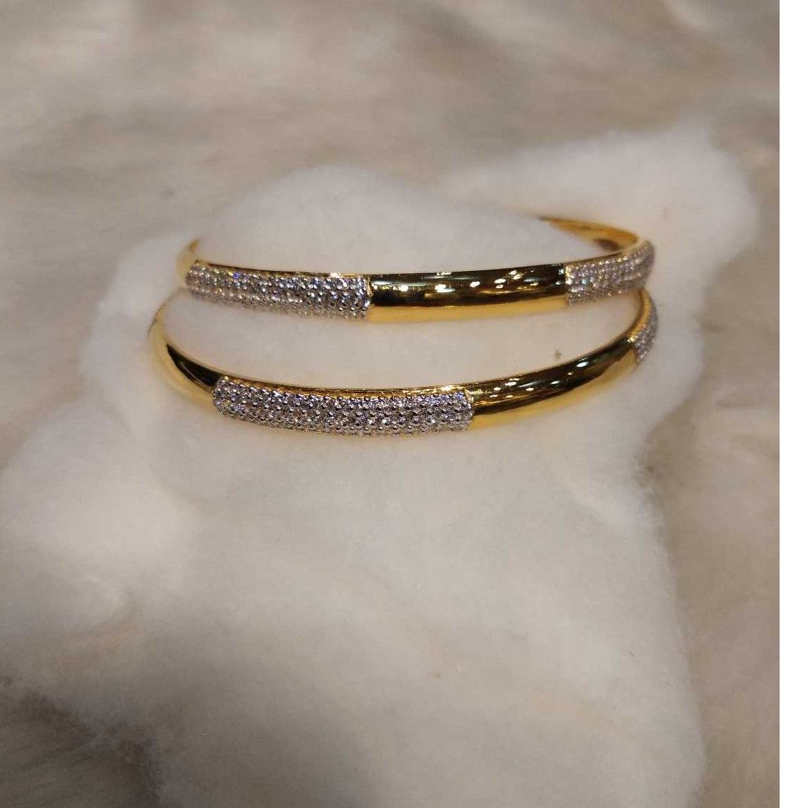 Gold CZ AD bangles