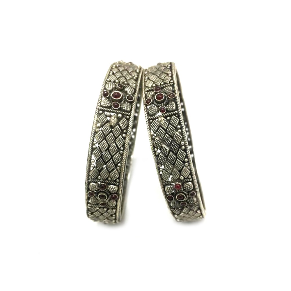 925 Silver Antique Diamond Design Kada