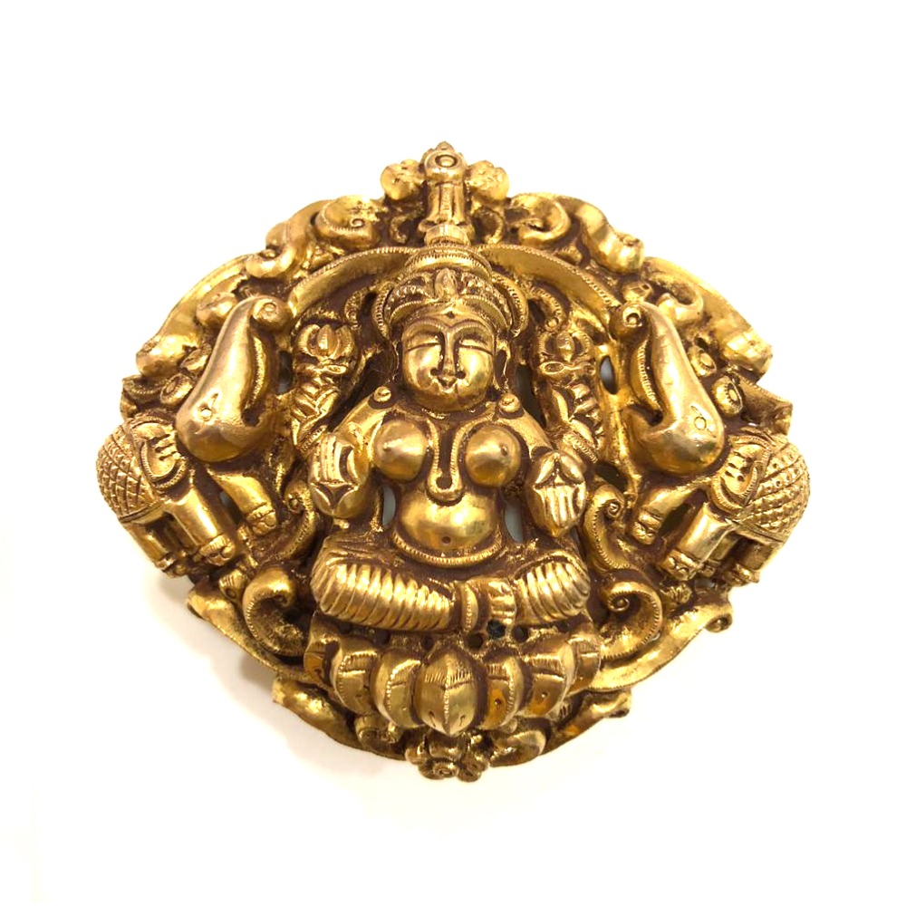 916 Gold Temple Work Laxmi Pendant