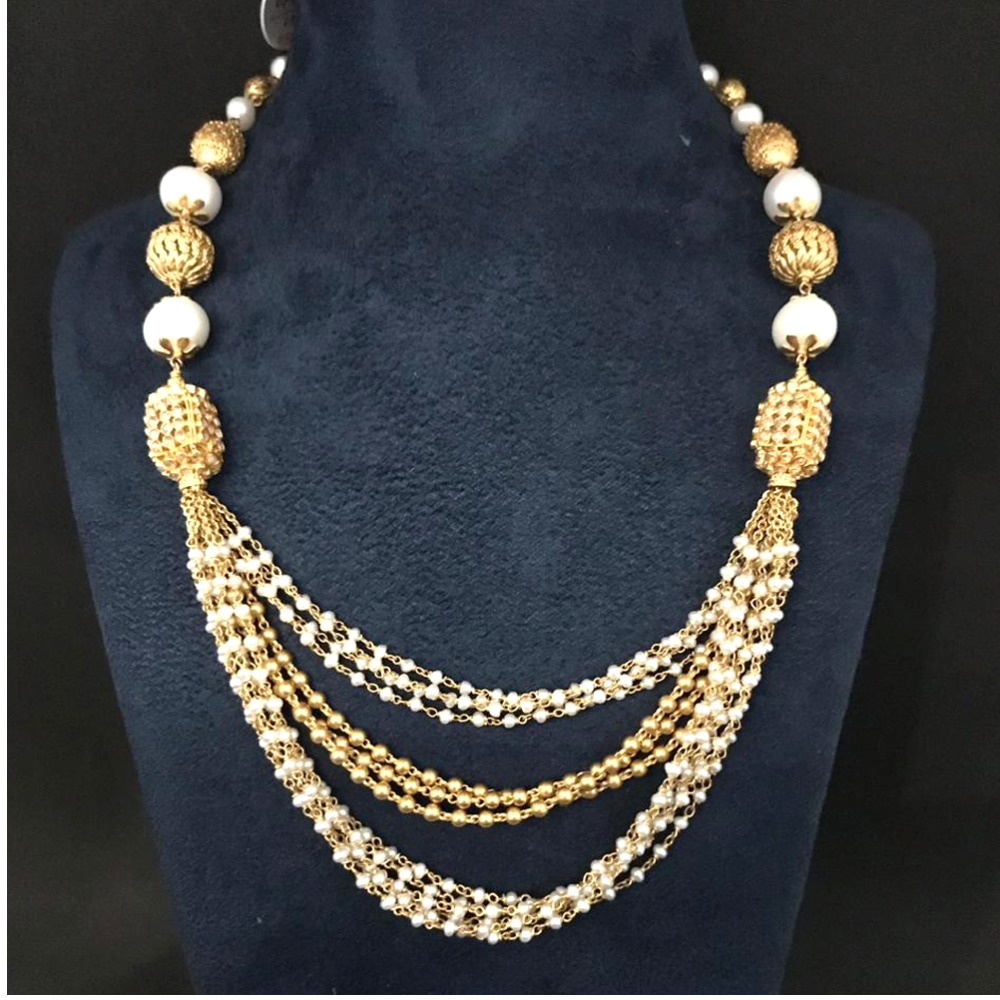 22KT Gold Antique 3 Layer Mala