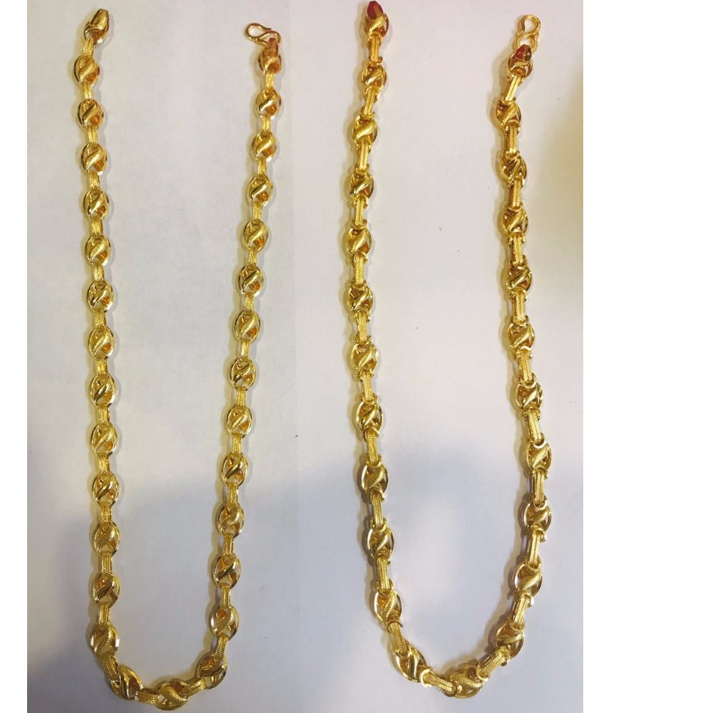 22KT Gold Hallmarked Fancy Indo Italian Chain
