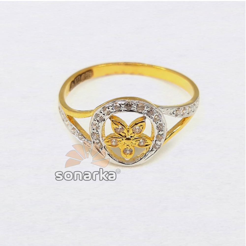 22KT Fancy Star Shaped CZ Ladies Ring
