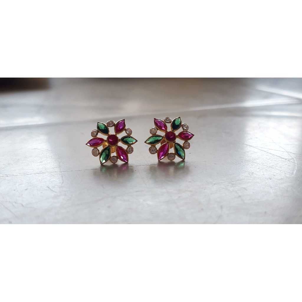 22KT Gold Colorful Ladies Earring