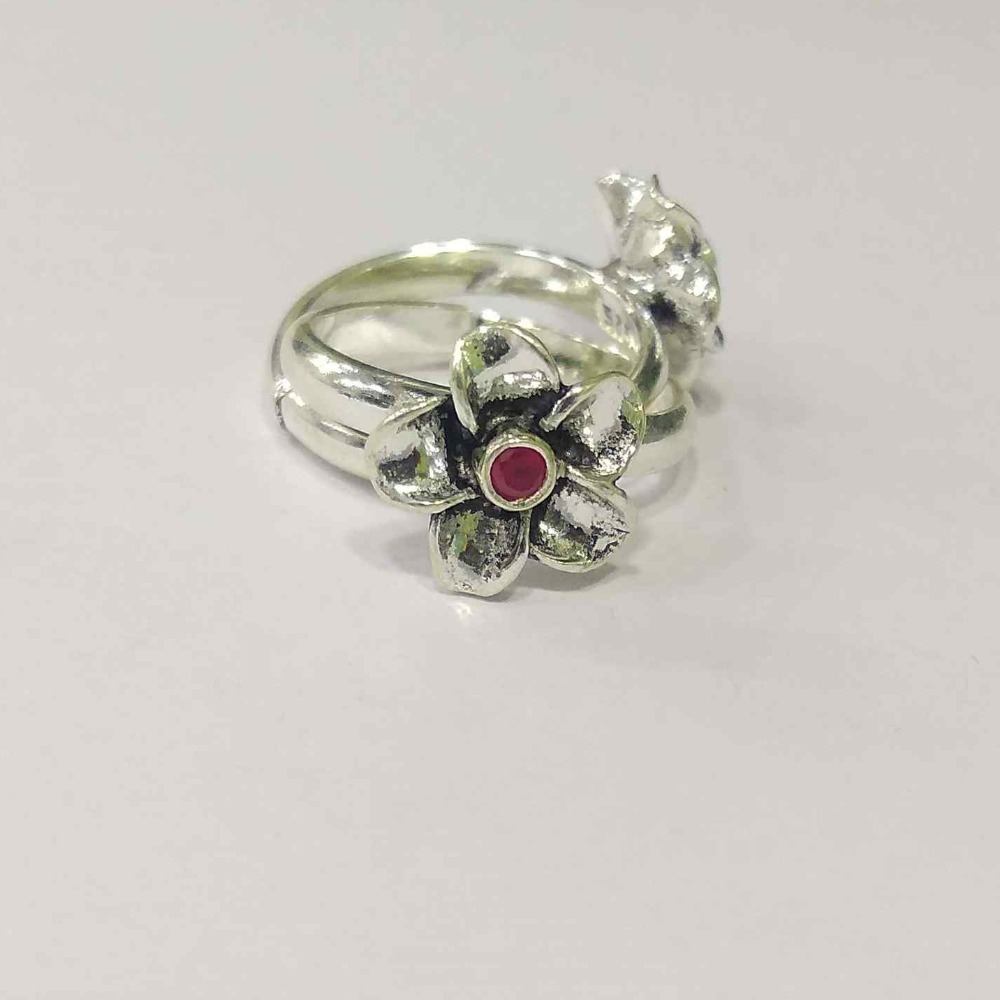 925 sterling silver  flower  designer bichhiya  for women