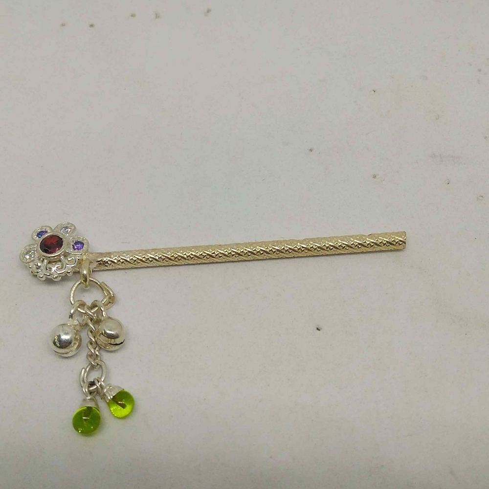Silver colour stone beautiful bansuri / laddu gopal murli