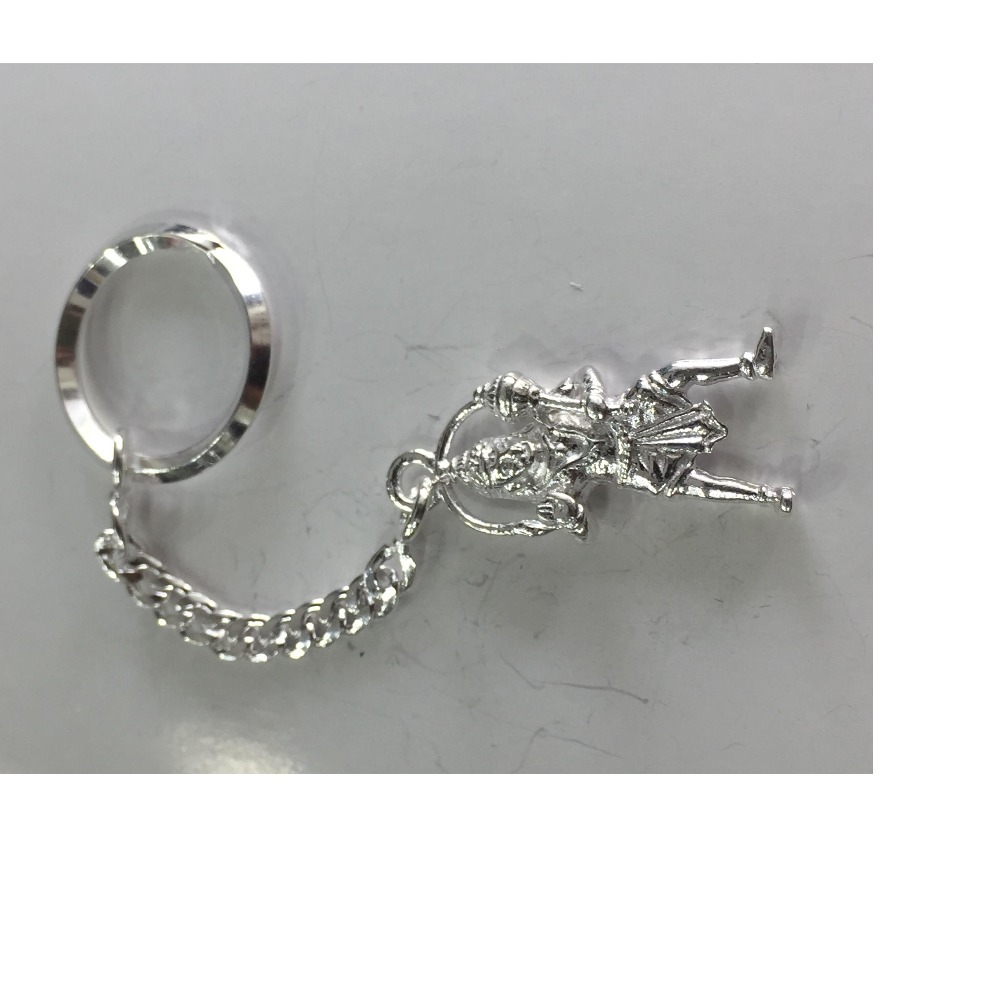 Silver veer hanuman keychain for bike / car keychain