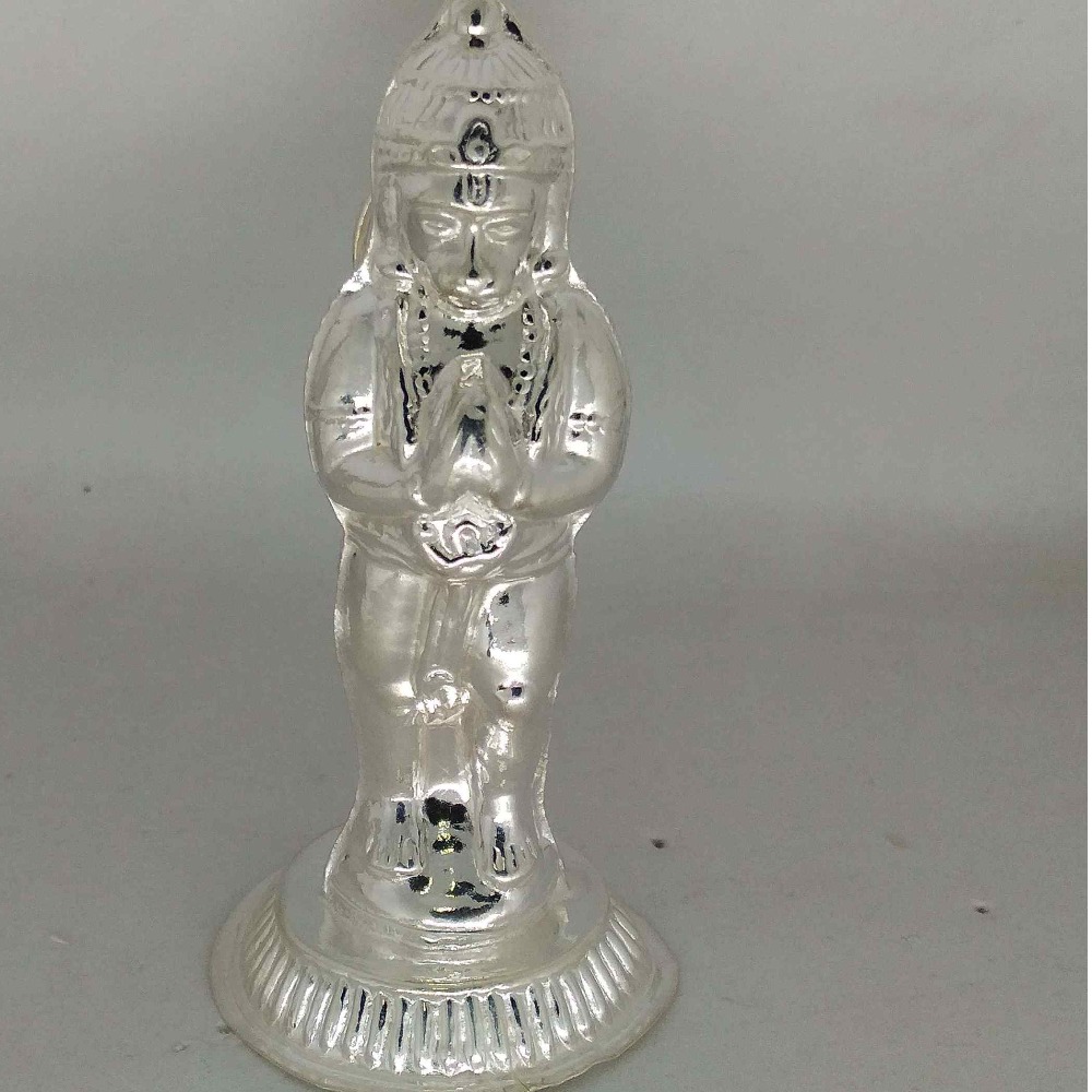 Pure Silver Shree Ram Bhakt Pawan Putra Hanuman  murti for pooja